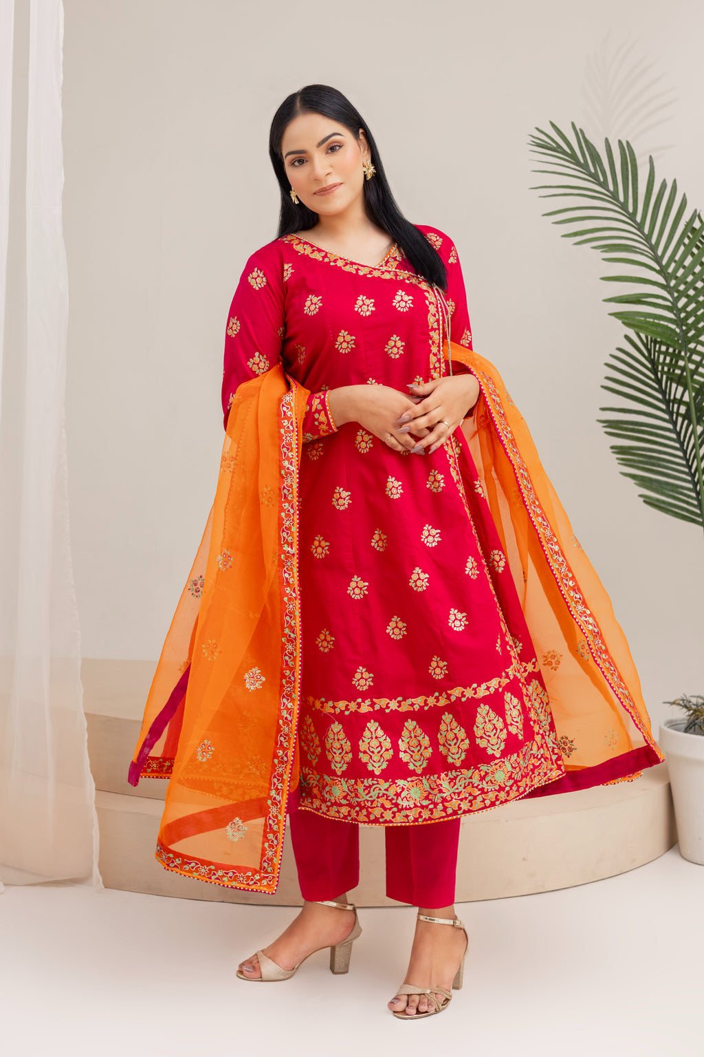Block Printed Angrakha